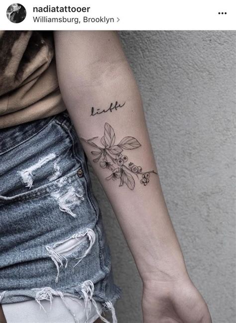 Blueberry Branch By Nadia At Fleur Noire Tattoo Parlour In Brooklyn