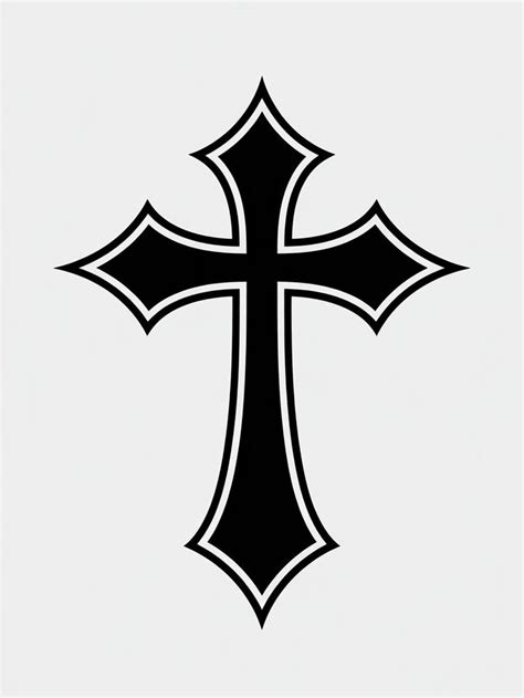 Bold Black Gothic Cross Design In 2025 Cross Drawing Cross Tattoo