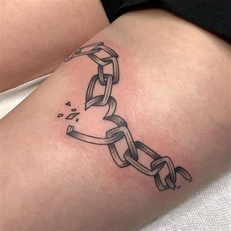 Broken Chain Link Tattoo Broken Chain Link Tattoo