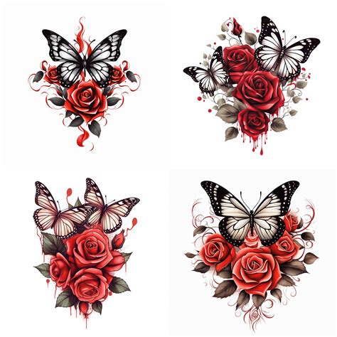 Butterfly And Rose Tattoos Designs Butterfly And Rose Tattoos Designs