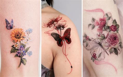 Butterfly Flower Tattoo Design Butterfly Flower Tattoo Design