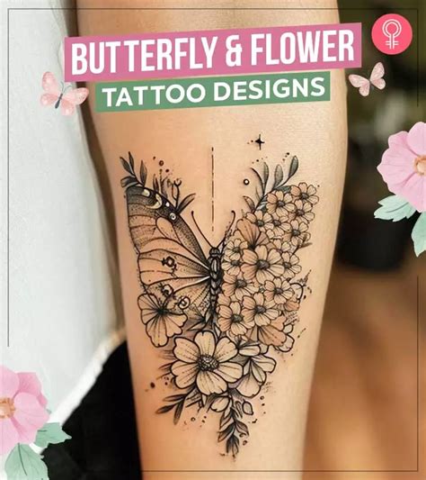 Butterfly Flower Tattoo Ideas Easy Tattoo Designs