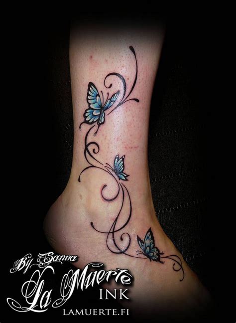 Butterfly Vine Tattoo By Taigeri Butterfly Ankle Tattoos Butterfly Butterfly Vine Tattoo By Taigeri Butterfly Ankle Tattoos Butterfly