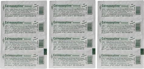 Calmoseptine Ointment 1 8 Oz 3 5G 12 Foil Packets For Rashes