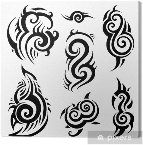Canvas Print Tribal Tattoo Set Pixers Us