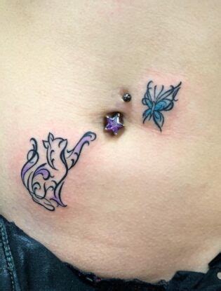 Cat Belly Button Tattoos