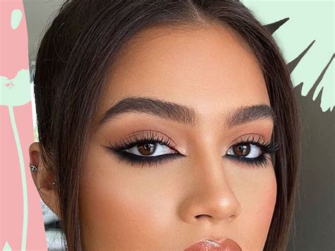 Cat Eye Eye Makeup Kajal Eyeliner White Eyeshadow Cat Eye Eye Makeup Kajal Eyeliner White Eyeshadow