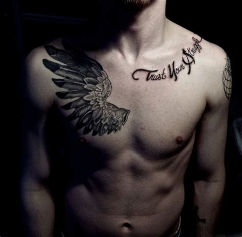 Chest Wing Tattoo Designs