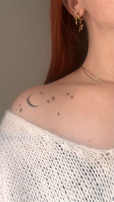 Collarbone Tattoo Galaxy Stars Moon Artofit Collarbone Tattoo Galaxy Stars Moon Artofit