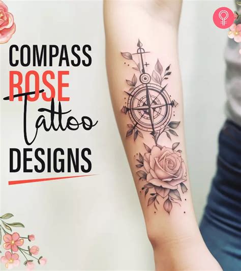 Compass And Roses Tattoo Design Compass And Roses Tattoo Design