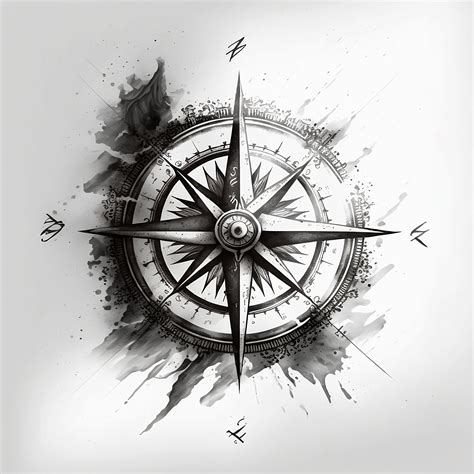 Compass Tattoo Design
