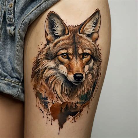Coyote Tattoo Meaning Symbolism Amp Significance 146 Designs Hbtat2