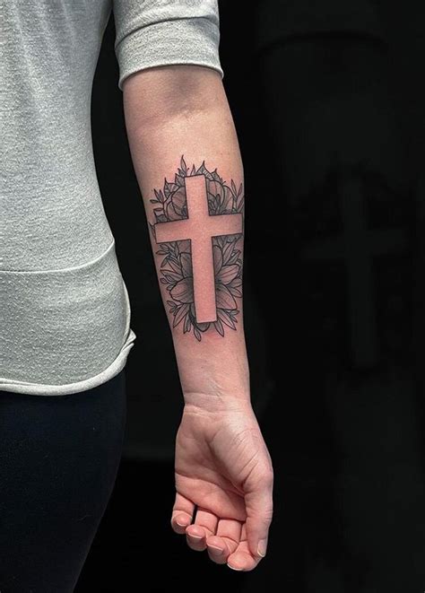 Cross Tattoos On Lower Arm