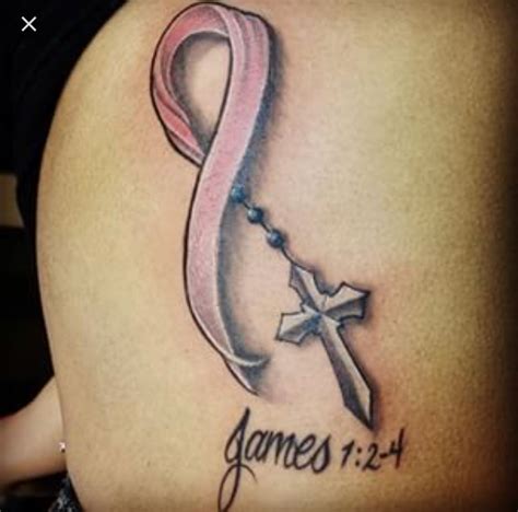 Cross With Ribbon Tattoo Designs