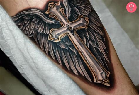 Cross With Wings Tattoo 8 Stunning Designs Amp Meanings