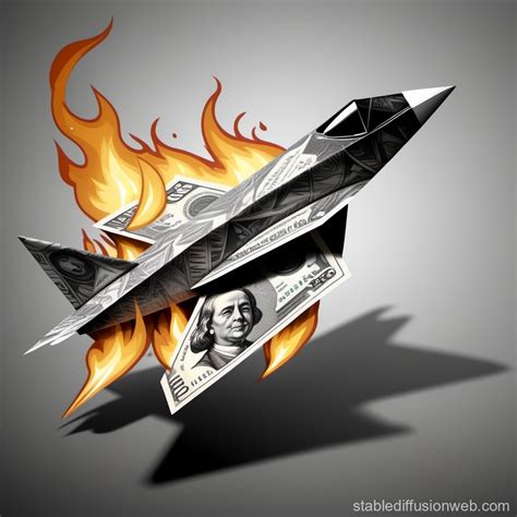 Crumpled Paper Plane Made From German Banknotes Burst Into Flames In