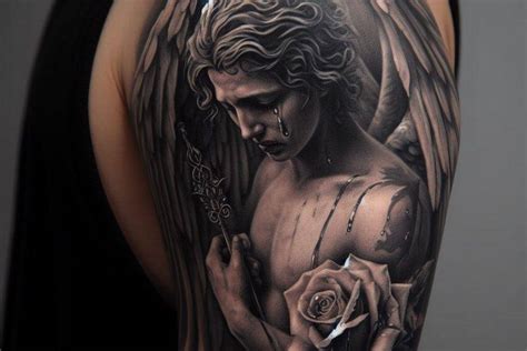 Crying Angel Tattoo Embracing The Tears Of Serenity Your Own Tattoo