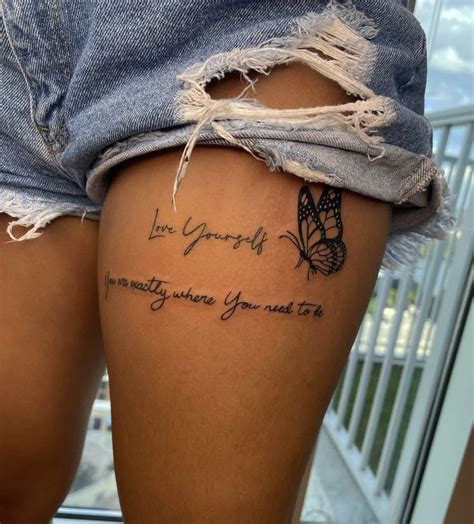 Cute Thigh Tattoos For Females
