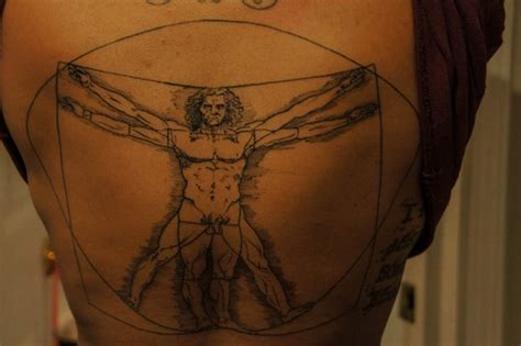 Da Vinci S Vitruvian Man Done By Matt Lambdin At Iron Clad Tattoos In Da Vinci S Vitruvian Man Done By Matt Lambdin At Iron Clad Tattoos In