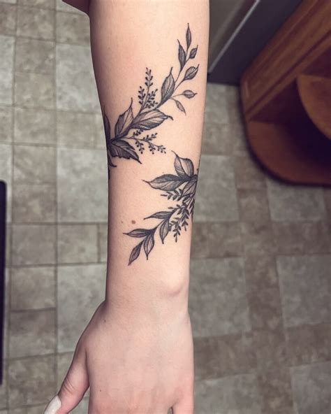 Delicate Floral Vine Tattoo Delicate Floral Vine Tattoo