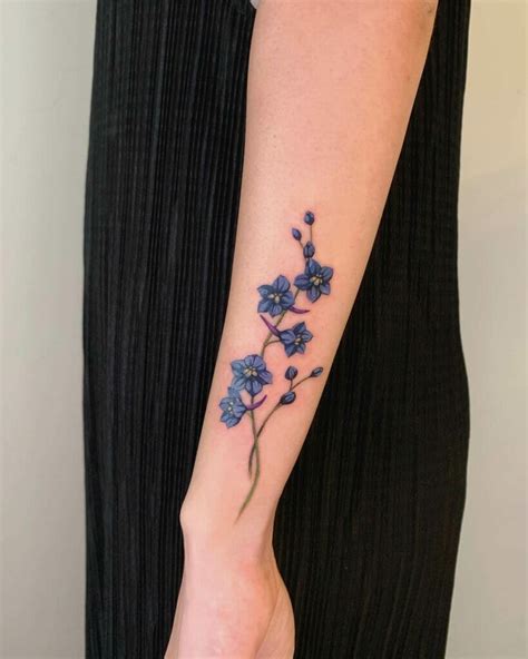 Delphinium Flower Tattoo