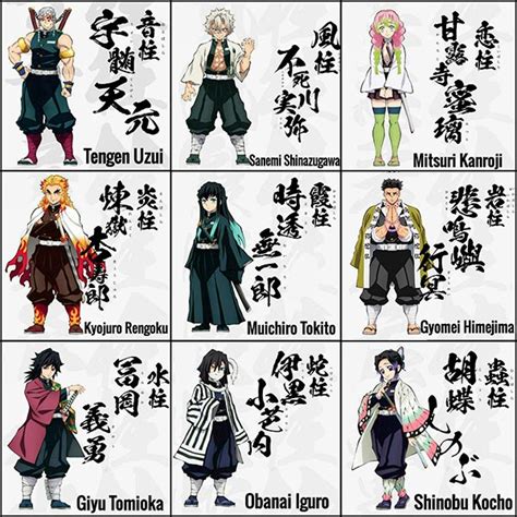 Demon Slayer Hashira Names