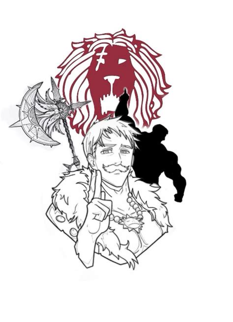 Design Escanor En 2025 Tatuajes 7 Pecados Anime
