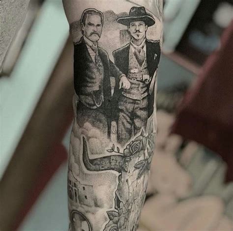Doc Holiday And Wyatt Earp Tattoo My Friend Had This Tatto Flickr