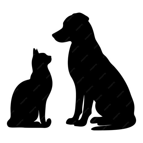 Dog Cat Silhouette Book Ink Dog Cat Silhouette Book Ink