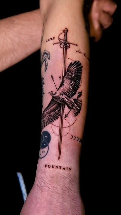 Eagle And Sword Tattoo Forearm Tattoo Tattoo Ideas Tattoo Tattooartist Tattooideas
