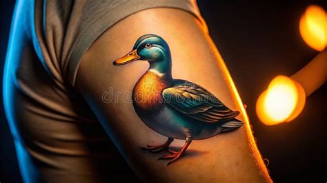 Elegant Dark Ink Minimalist Duck Tattoo Design Night Photography Elegant Dark Ink Minimalist Duck Tattoo Design Night Photography