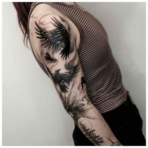 Elegant Raven Tattoos