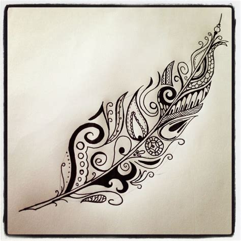 Feather Tattoo Sketches