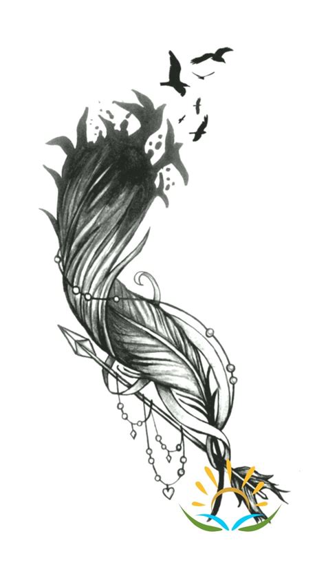 Feather Tattoo Template Feather Tattoo Template