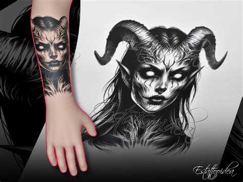 Female Devil Tattoo