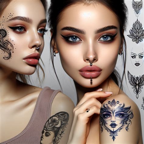 Feminine Cute Face Tattoos