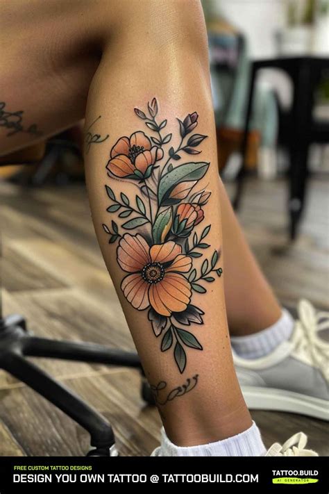 Floral Leg Tattoo Designs Ideas Amp Inspiration