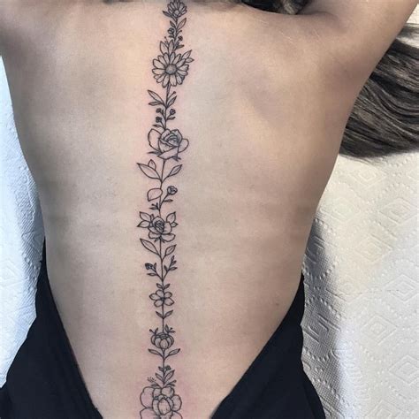 Flower Backbone Flowers Roses Spine Tattoos For Women Flower Spine Flower Backbone Flowers Roses Spine Tattoos For Women Flower Spine