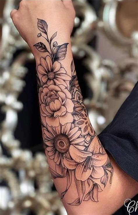 Flower Sleeve Tattoo Stencil Tattoo Style Trends