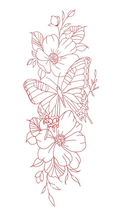 Flower Tattoo Designs And Butterfly Stencil Flower Tattoo Designs And Butterfly Stencil