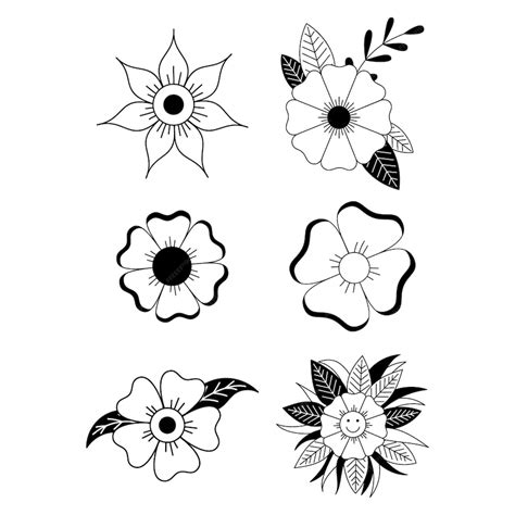 Flower Tattoo In Y2k 1990S 2000S Style Emo Goth Element Design Old Flower Tattoo In Y2k 1990S 2000S Style Emo Goth Element Design Old
