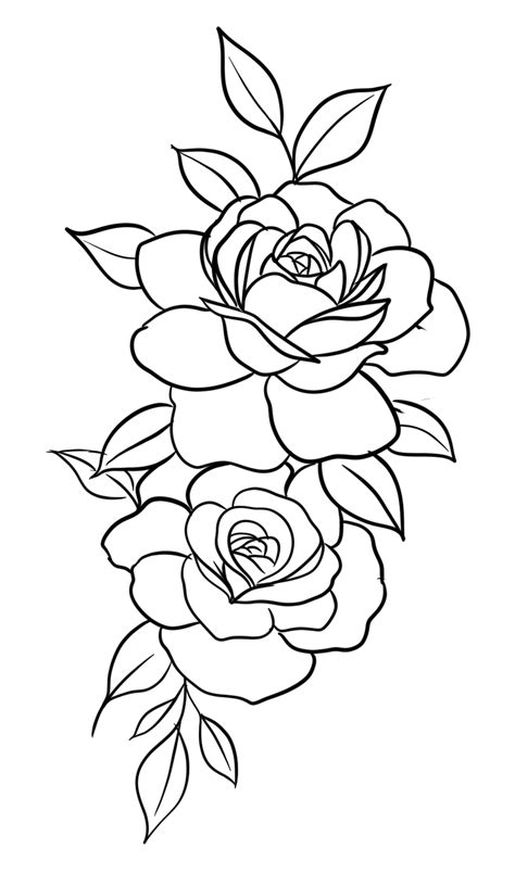 Flower Tattoo Outline