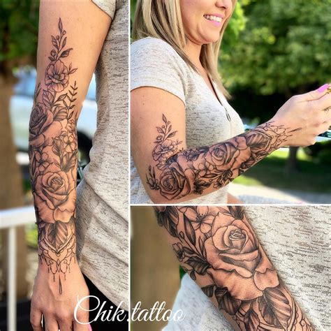 Forearm Half Sleeve Tattoos For Girls
