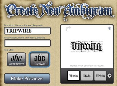 Free Ai Ambigram Tattoo Generator Design Ambigram Tattoos Online