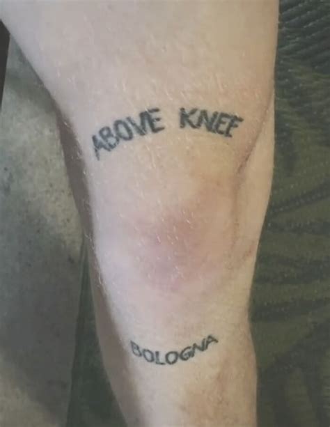 Funny Knee Tattoo At Christopher Bryant Blog