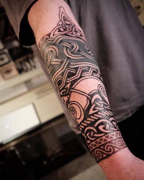 Gaelic Celtic Forearm Tattoo Watercolor Tattoo Design Gaelic Celtic Forearm Tattoo Watercolor Tattoo Design