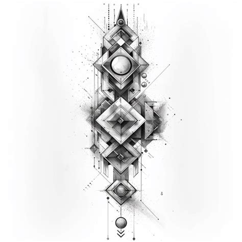 Geometric Tattoo Design Premium Ai Generated Image