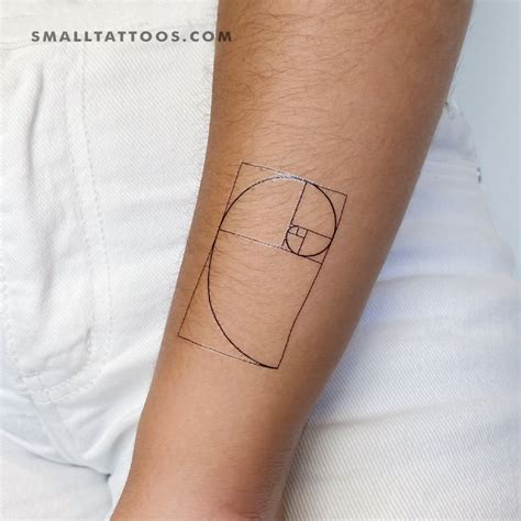 Golden Spiral Temporary Tattoo Set Of 3