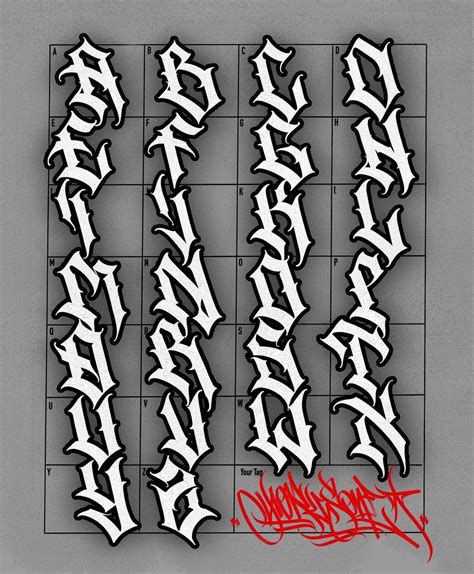 Graffiti Lettering Alphabet Chicano Lettering Graffiti Words