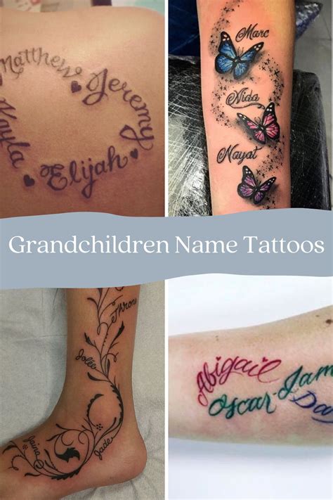 Grandkids Name Tattoo Printable Calendars At A Glance